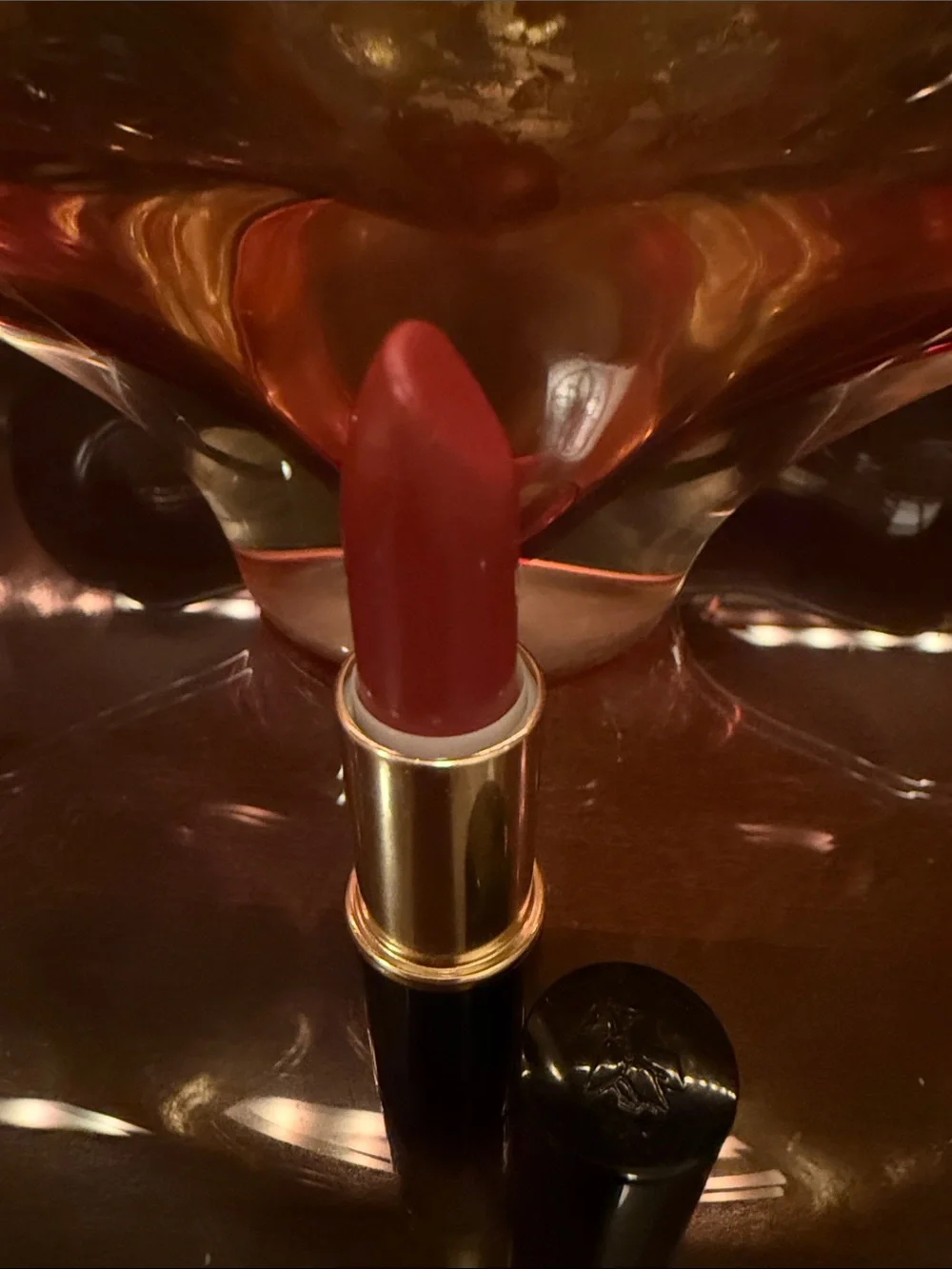 LANCOME L'Absolu Rouge Lipstick in Luxe Mahogany -Full Size/OS - Rare- NEW